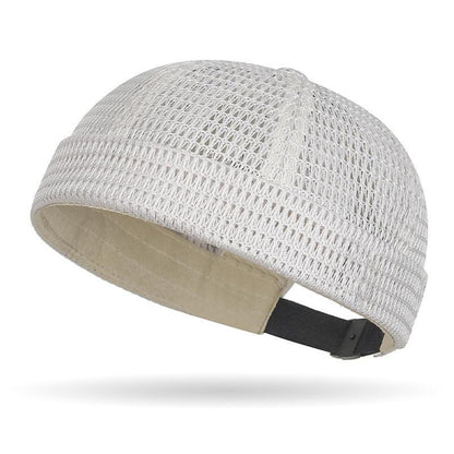 🔥Men’s Breathable Brimless Docker Hat – Lightweight Mesh Skull Cap for Summer Outdoor Wear