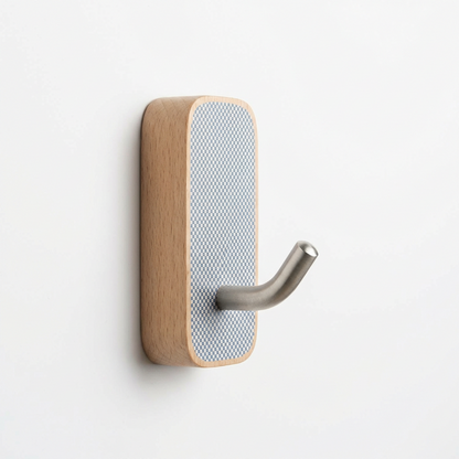 Nordic Wooden Wall Hook | Stainless Steel Hook + Wood Base | For Entryway, Bathroom &amp; Kitchen