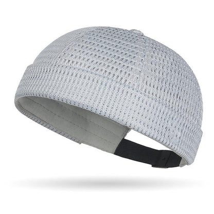 🔥Men’s Breathable Brimless Docker Hat – Lightweight Mesh Skull Cap for Summer Outdoor Wear