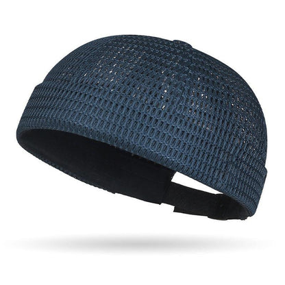 🔥Men’s Breathable Brimless Docker Hat – Lightweight Mesh Skull Cap for Summer Outdoor Wear