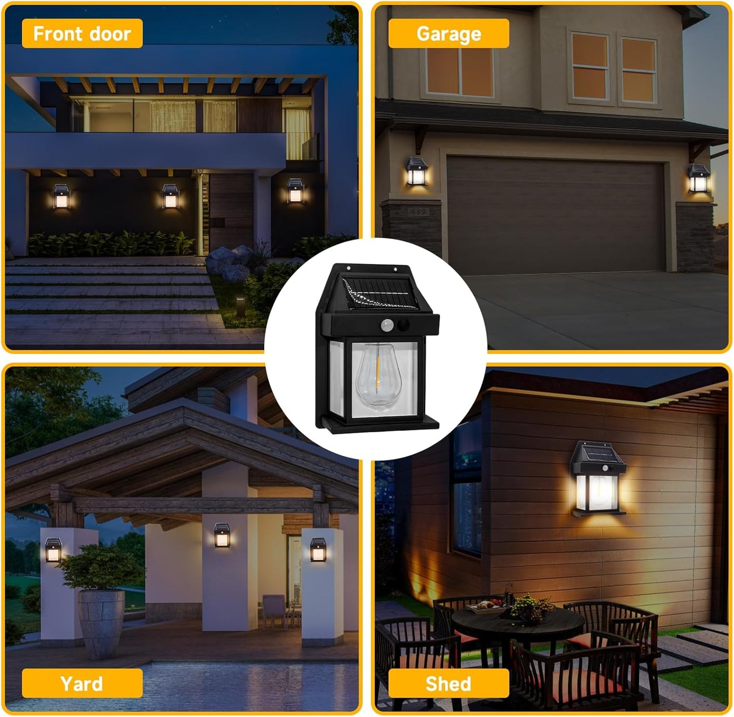 Powerful Solar Wall Lights with Automatic Activation
