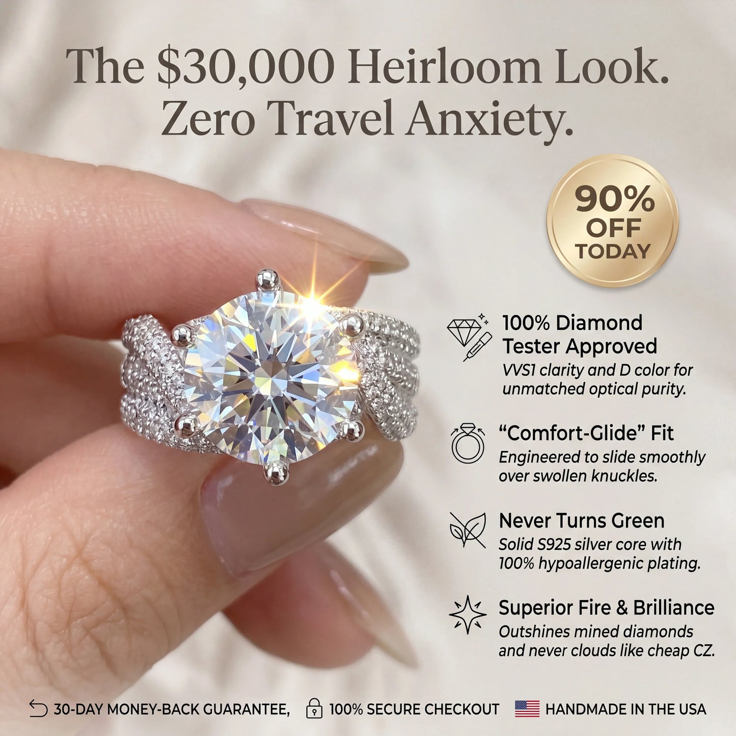 🔥 LAST DAY 90% OFF:  The 3-Carat Infinity Twist Moissanite Ring | Fearless Everyday Luxury