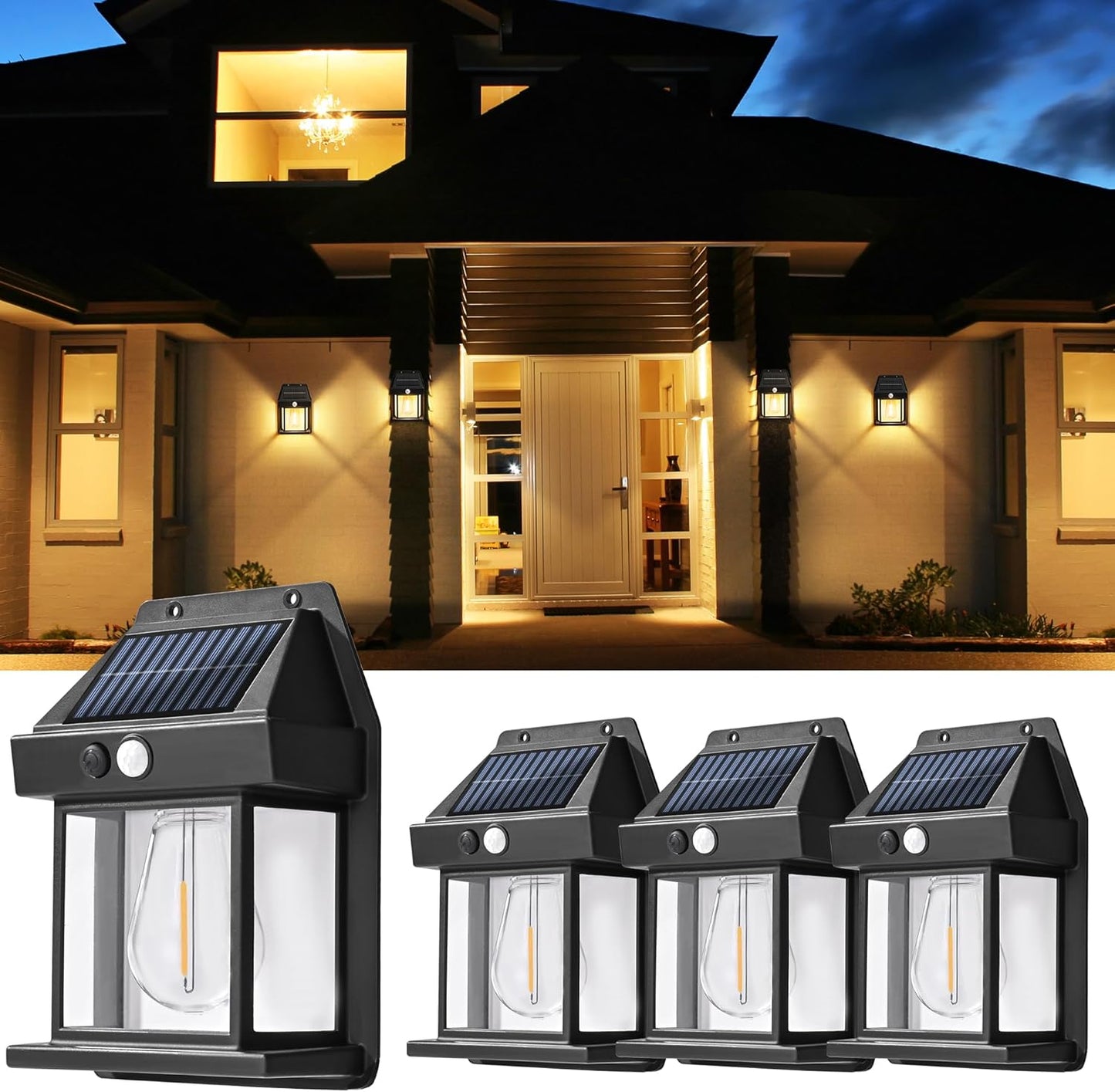 Powerful Solar Wall Lights with Automatic Activation
