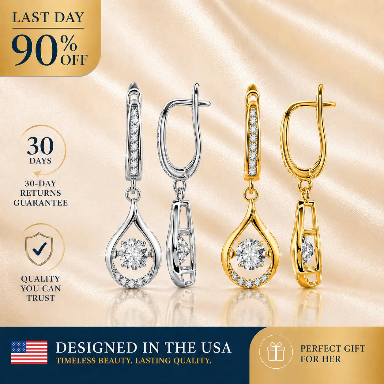 🔥 90% OFF TODAY: 1-Carat "Dancing" Moissanite Earrings – The Pure S925 Comfort & Sparkle You Deserve 💖