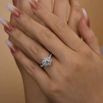 Handcrafted Vintage Twist Flower Moissanite Ring — Passes Diamond Tester, Hypoallergenic & Perfect Travel Ring--Last Day Sale🔥90% OFF