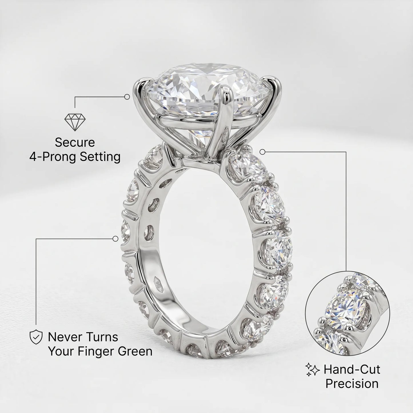 The 12-Carat Flawless Radiance Ring (Platinum Plated)-Last Day Sale🔥90% OFF