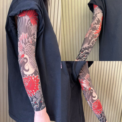 Tattoo-Style Cooling Arm Sleeves for Sun Coverage
