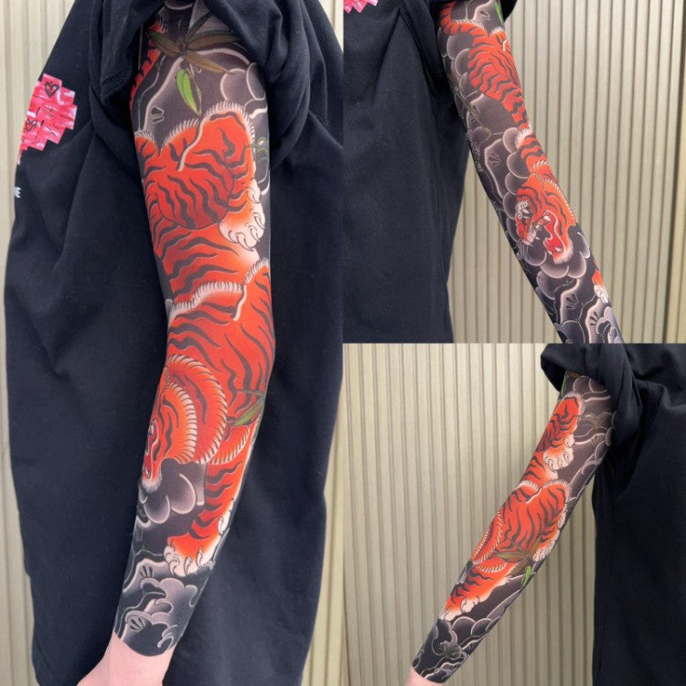 Tattoo-Style Cooling Arm Sleeves for Sun Coverage