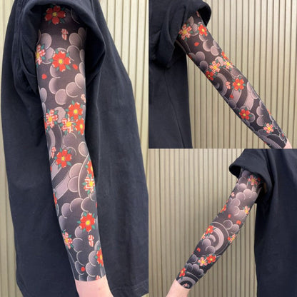 Tattoo-Style Cooling Arm Sleeves for Sun Coverage