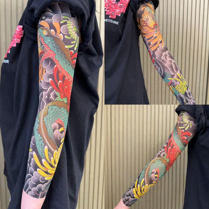 Tattoo-Style Cooling Arm Sleeves for Sun Coverage