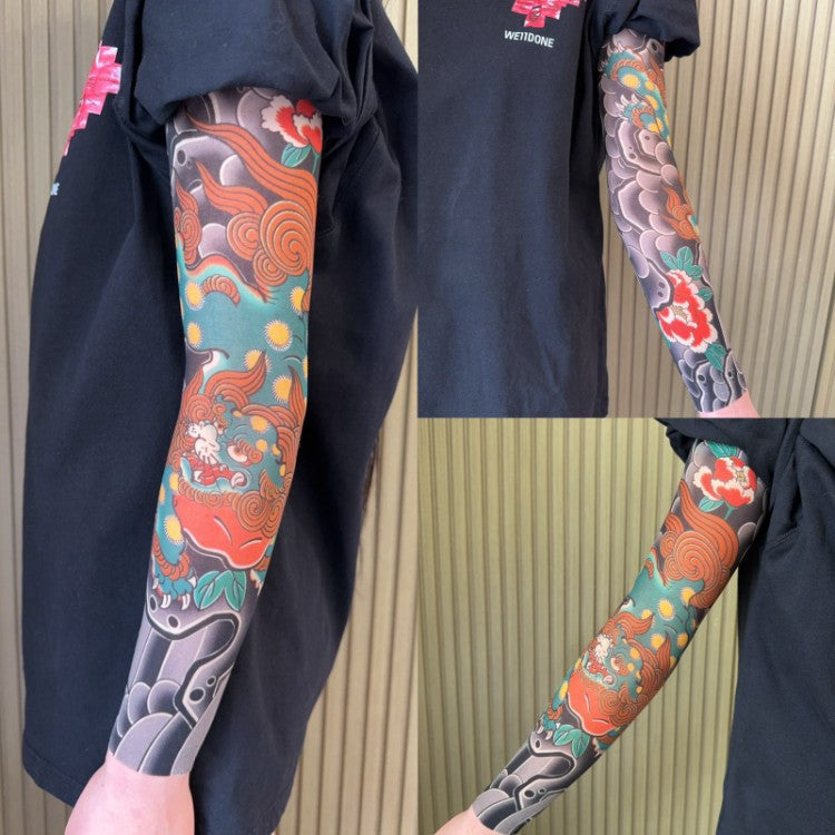 Tattoo-Style Cooling Arm Sleeves for Sun Coverage