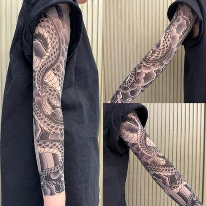 Tattoo-Style Cooling Arm Sleeves for Sun Coverage