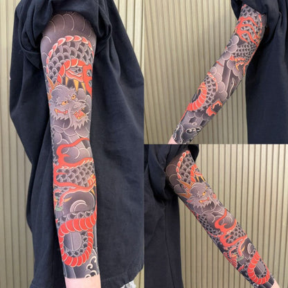 Tattoo-Style Cooling Arm Sleeves for Sun Coverage