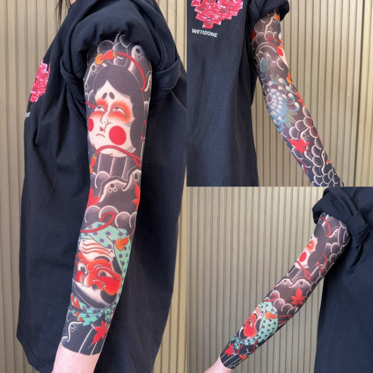 Tattoo-Style Cooling Arm Sleeves for Sun Coverage