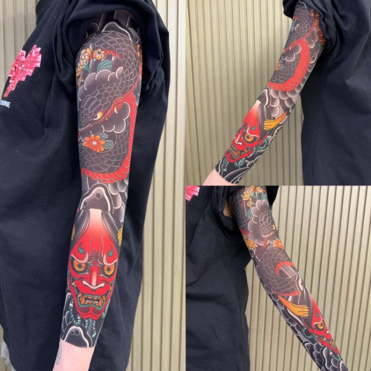 Tattoo-Style Cooling Arm Sleeves for Sun Coverage