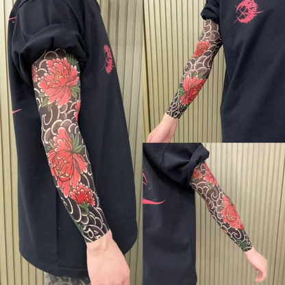 Tattoo-Style Cooling Arm Sleeves for Sun Coverage