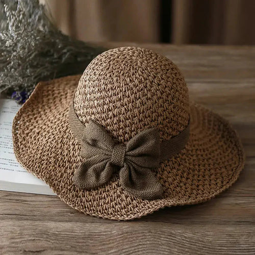 Casual Relaxed Holiday Bowknot Straw Hat