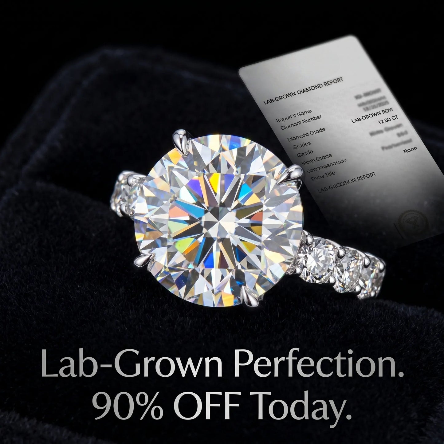 The 12-Carat Flawless Radiance Ring (Platinum Plated)-Last Day Sale🔥90% OFF