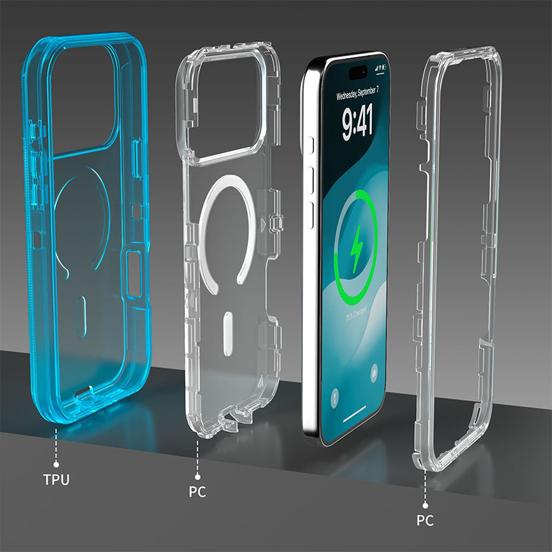 Shockproof Clear Magnetic Phone Case for 13-17 Series