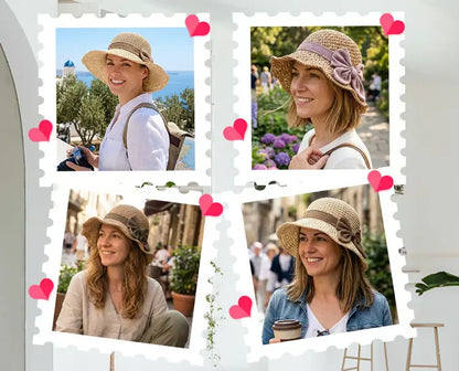 Casual Relaxed Holiday Bowknot Straw Hat